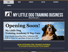 Tablet Screenshot of mylittledogtrainingbiz.com